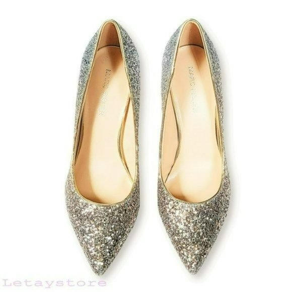 Marc Fisher Silver and Gold Glitter Heels - Picture 7 of 7